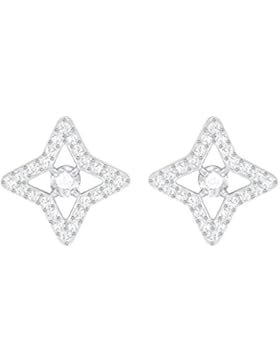 Swarovski Sparkling Dance Star Ohrstecker, weiss, rhodiniert