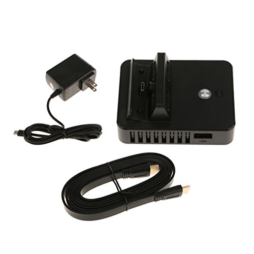 Preisvergleich Produktbild Sharplace Tragbare Ladestation Charging Dockstation Wärmeableitung mit 2 integrierten USB-Ports, mit HDMI Kabel & Netzteil für Nintendo Switch