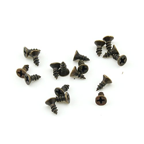 Preisvergleich Produktbild 6mm * 2mm Blechschrauben Eisenschrauben Senkkopfschrauben Bronze Packung 200