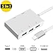 Produktbild USB C zu HDMI 4K VGA Multiport Adapter, VPRAWLS USB 3.1 Typ C USB-C VGA HDMI Digital AV Adapter Video Converter für Macbook, Google Chromebook Pixel, Samsung S8 / S8 plus zu HDTV / Projektor (5 in 1)