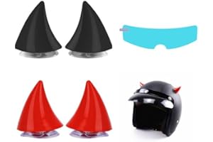 KARELLS Cuerno de Decoración de Casco,Casco de Motocicleta Cuerno,Demonio con Accesorios de Decoración,Cuerno de Casco de Motocicleta,Casco de Moto Cuerno de Diablo,Demon Horn Accesorios de Decoración,2Pares