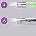 TENI® 5Pcs GEL Nail Art Carving Pen Brushes Silicone Head Acrylic Handle Salon Tool Set