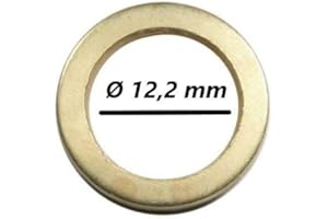 S&S-SHOP Lot de 100 anneaux de serrage | Taille au choix | Diamètre 9,2 à 13,2 mm | Pour soulever des portes | Acier laiton (diamètre extérieur : 17,8 mm, diamètre intérieur : 12,2 mm)