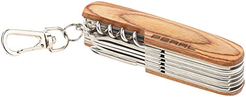 PEARL 16in1-Multifunktions-Taschenmesser aus Edelstahl mit Echt-Holz-Griff - 6