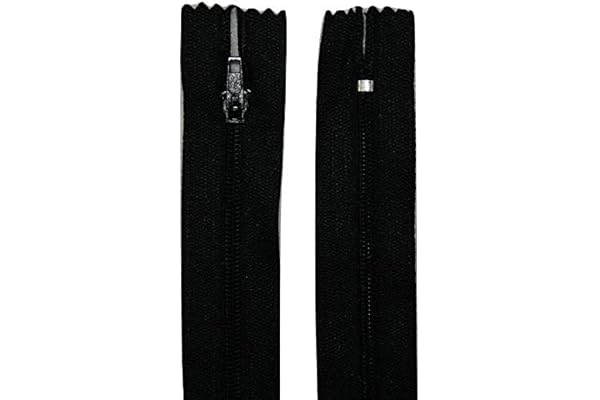 50 Fermetures éclair, 25 cm longue, 24 mm large, spirale, Couleur: noir