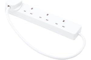PRO ELEC PELB1901 4 Gang Extension Lead 0.5m, White
