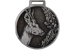 GTK - GEWEIHE & TROPHÄEN KRUMHOLZ GTK Cornamenta & trofeos Madera de Cordero RH Cervatillo decoración Medalla Plata Colores Premio