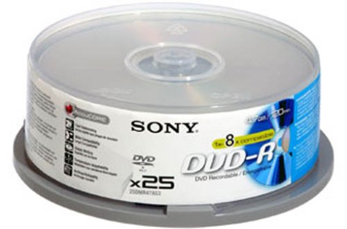 Preisvergleich Produktbild Sony DVD-R 8x Speed 25er Spindel DVD-Rohlinge