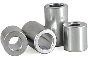 YHLOUBB m3 20pcs,thickness 3mm,Junta de casquillo de aluminio Junta de arandela plana de aluminio Sin espaciador de hilo espaciador