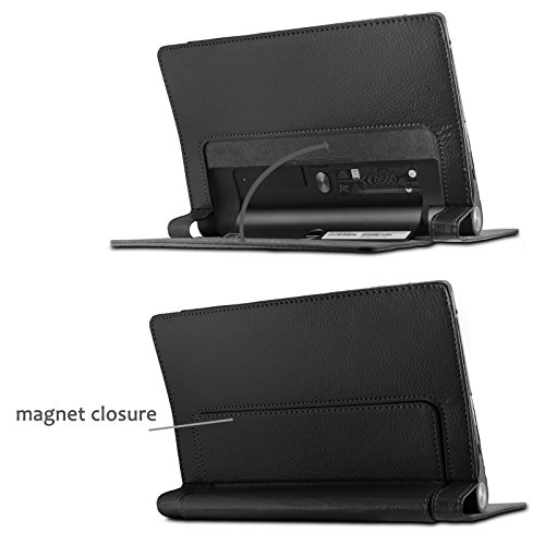 Lenovo Yoga Tab 3 10 Hülle Case, Infiland Slim Fit Folio PU-lederne dünne Kunstleder Schutzhülle Cover Tasche für Lenovo YOGA 3-10 25,7 cm (10,1 Zoll IPS) Tablet(Not für Lenovo Yoga Tab 3 Pro/Yoga Tab 3 10 Plus) (mit Auto Schlaf / Wach Funktion)(Schwarz) - 9