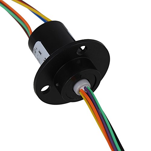 BQLZR 0.5 „“Durchmesser 240V Schwarz 8 Schaltungen 250rpm Jeder 10A Kapsel Schleifringe 4 mm Bohrungsgroesse Kapsel Schleifring - 2