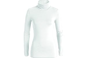 JADEA Maglia Dolcevita Donna Manica Lunga Cotone Elasticizzato. Disponibile in Vari Colori