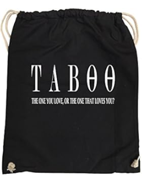 Comedy Bags - TABOO - LOGO2 - hipster Turnbeutel, bedruckter Gymbag aus 100 % Baumwolle, praktischer Sport-Jute-Beutel...