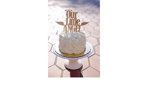Decoration De Gateau Our Little Angel Pour Fete De Bebe Decoration De Gateau D Anniversaire Pour Enfants Decoration De Gateau De Premier Anniversaire Ange Pour Fete D Enfant