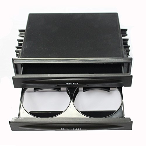 Universal Kit Drink-Cup Holder and Storage Box Car Double Din Radio Pocket