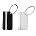Produktbild PIXNOR Metall Reisegepäck Stichwörter Koffer Tags mit Strings 2er-Pack (Schwarz + Silber)