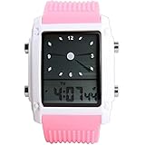 Easy Go Shopping Doppelte Anzeige Männer Wasserdichte Uhr männliche und weibliche Studenten elektronische Uhr Retro-Uhr Mode Sport Jelly Table (Color : 5)