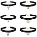 Produktbild 6 Stück Choker Halskette Set Stretch Velvet Classic Gothic Tattoo Spitze Choker - Zolimx