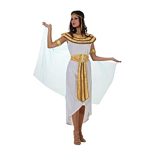 Atosa-70025 Disfraz Egipcia, Color blanco, M-L (70025