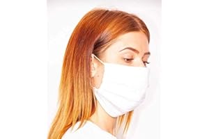 BAY MEDICAL Masques Lavable 10 Fois 100% Coton Coloris Blanc (50) (20)