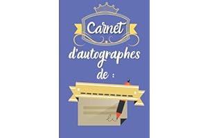 Carnet d'autographes: Cahier d'autographes à personnaliser idéal comme cadeau pour homme, femme, garçon, fille, anniversaire | Journal d'autographes ... de vos stars préférés | 15,24 x 22,86 cm
