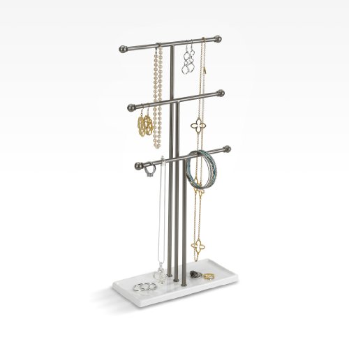 Umbra 299330-491 Trigem Schmuckständer, drei Ebenen mit Ablage, Metall, nickel - 2