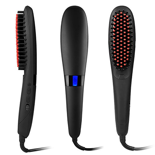 Euph Ionen Keramik Glättbürste Haarglätter mit Lock Funktion und 30-min Auto Abschaltung - 3