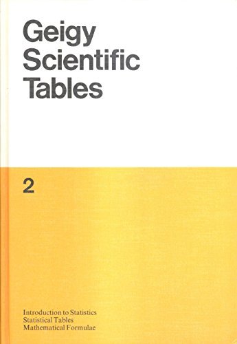 Geigy Scientific Tables Introduction To Statistics - 