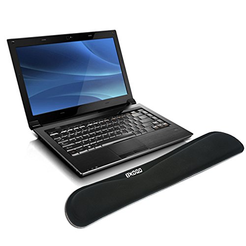 Premium Plattform Gummitastatur Pad Handgelenkauflage mit Memory Foam für Tastatur, Schwarz - 6