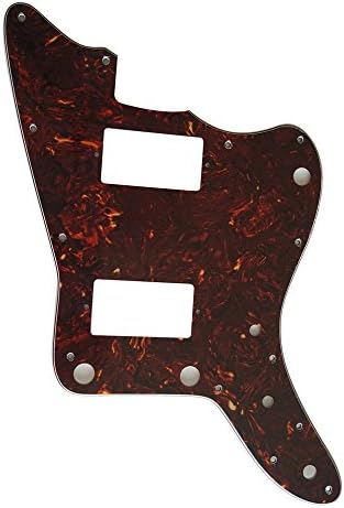 Xinyue Pickgaurd For Japan JM Guitar with PAF Humbucker No Rhythm Control On The Upper Horn … (4 Ply brown tortoise)
