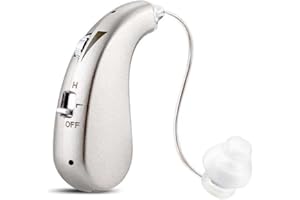 Britzgo All-Round Hearing Experience, Digital Signal Processing Technology, Rechargeable Mode, 40 Hours Long Battery Life, high-Fidelity Sound Quality. (1206-Silvery)