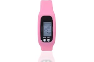 ANTILOG Pedometer Bracelet; Smart Bracelet Watch Wristband Calorie Counter Pedometer Sports Fitness Tracker Step Counter(pink)