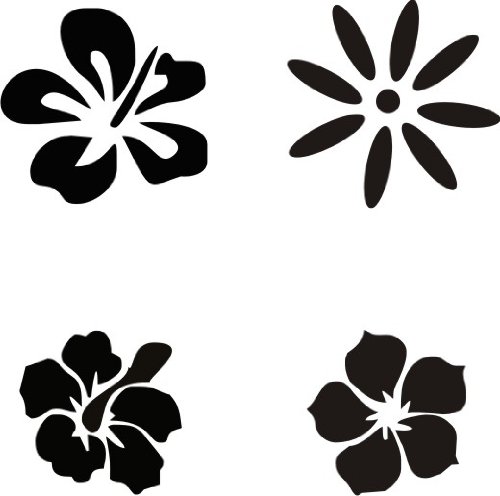 Preisvergleich Produktbild Eulenspiegel 108260 - Selbstklebe Schablonen Set Zauberblüten