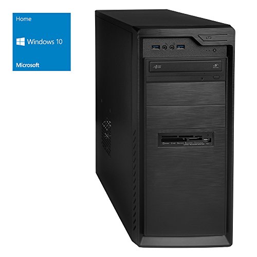 ONE Office-/ Multimedia-PC AMD Bulldozer FX-6300, 6x 3.50 GHz (Hexacore) | 8 GB DDR3-RAM | 1000 GB HDD | Gigabyte GA-78LMT-USB3 | DVD-Brenner | CardReader | 2048 MB AMD Radeon R5 230 (1GB GDDR3 + 1GB Hypermemory | Passiv) DVI, HDMI, VGA | 7.1 Sound | Gigabit-LAN | inkl. Windows 10 Home (64-Bit)