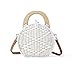 Produktbild Schultertasche Damen Runde Rattan Tasche, Crossbody Tasche Frauen, Korbtasche Handmade für Outdoor Strand Reise
