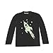 Inda-Bayi Baby-Toddler-Kids Cotton Long Sleeve T Shirt - glow in the dark rocket