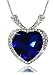 Via Mazzini Gold Plated Sapphire Blue Titanic Crystal Pendant Necklace For Women RS.499.00