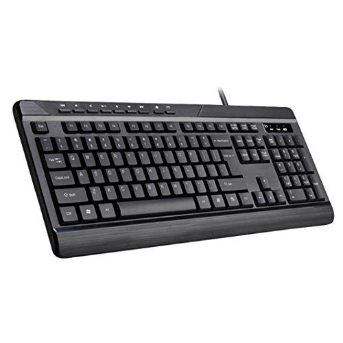 Preisvergleich Produktbild Prevently Gaming Tastatur Wired Beleuchtete Gaming Keyboard Mechanische Handel Verdrahtete Tastatur 2.4G Multimedia Wasserdichte drahtlose stumme Tastatur 104 Schlüssel für Notizbuch PC