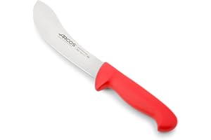 Arcos Couteau à Dépecer en Acier Inoxydable Nitrum 190 mm – Conçu pour Dépecer Tous les Types de Viande, Poignée Ergonomique en Polypropylène – Rouge, Série 2900