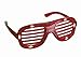 Produktbild PartyBrille mit LED Blinkend Licht Brillen Atzendesign Atze Atzenbrille Shutter Shades Dikso Porno brille in Rot