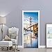 Produktbild BinLZ Amerikanische Golden Gate Bridge Kreative Tür Aufkleber Schlafzimmer Holztür Aufkleber Selbstklebende Malerei, Photo Color, 38.5 * 200cm*2 Pieces