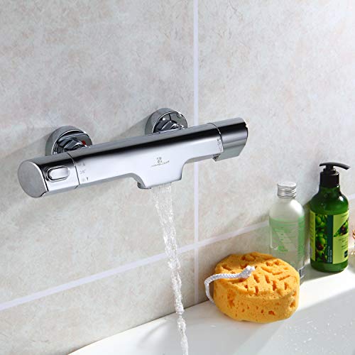 Homelody 38°C Termostato para ducha Termostato de ducha Grifo termostático para bañera y ducha Montaje en pared