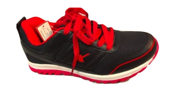 Black Synthetic Sports Running Shoes 