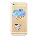 Produktbild MUTOUREN iPhone 6 Plus/6S Plus (5.5 Zoll) Hülle Schutzhülle Handy Tasche TPU Silikon Hülle Ultra dünne Case Cover Durchsichtig Gel Bumper Schale Smartphone Zubehör Hinten Fall-Abdeckung, Nette kleine Tiere und Ballon