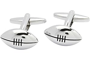 COOLMETALJACKET Boutons de Manchette Rugby | Acier Inoxydable | Cadeau pour Hommes | Accessoire de Mariage | Bouton Manchette Footbal Homme | Chemise Poignet Mousquetaire | Geek Original