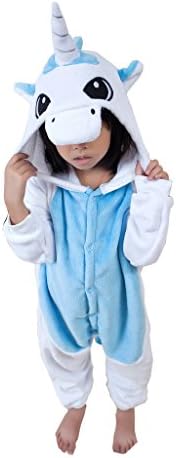 UDreamTime Kids Homewear Sleepsuit Animal Pyjamas Cosplay Costume Blue Unicorn XL