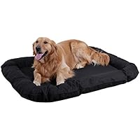 Songmics Hundebett hundematte L/XL/XXL 80 x 60/ 100 x 70/ 120 x 85 cm schmutzabweisend (XL 100 x 70 cm, Schwarz)