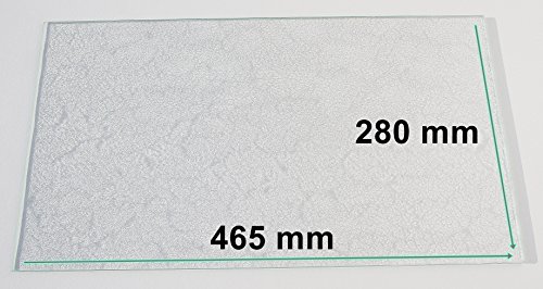 Khlschrank Einlegeboden / Glasplatte / Gemsefach  Strukturglas 4 mm dick  465 mm x 280 mm - Direkt vom Glasereifachbetrieb!!!