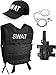 Produktbild normani SWAT/Security Kostüm bestehend aus taktischer Weste mit passendem Patch, bestickter Cap, Pistolenholster und Handschellen Farbe SWAT Größe M/L