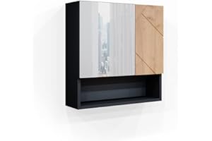 ‎VICCO Vicco Bad Spiegelschrank Irma, Anthrazit/Eiche, 54 x 55 cm